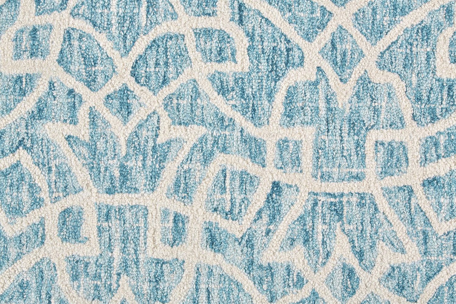 Veran Hand Tufted Blue and Ivory Rug by BD Fine