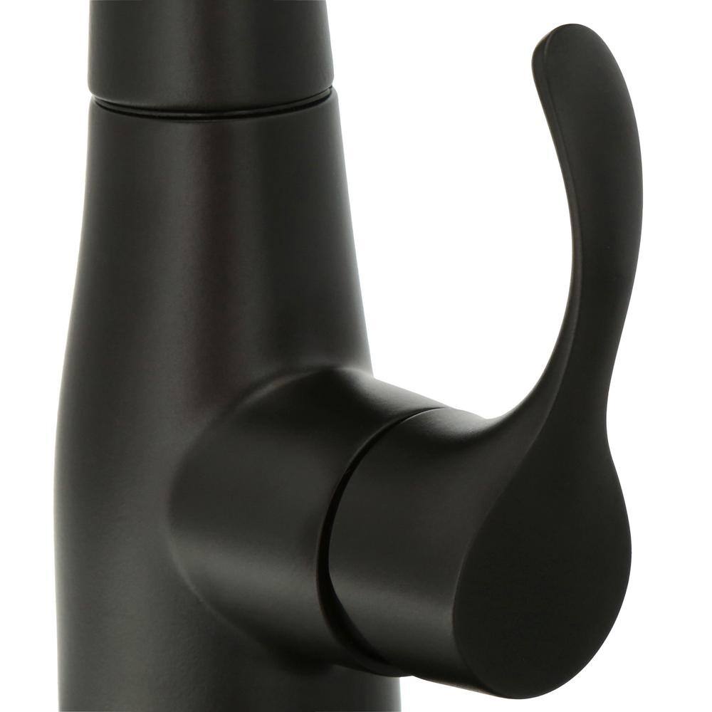 KOHLER Simplice Single-Handle Pull-Down Sprayer Kitchen Faucet in Matte Black K-597-BL