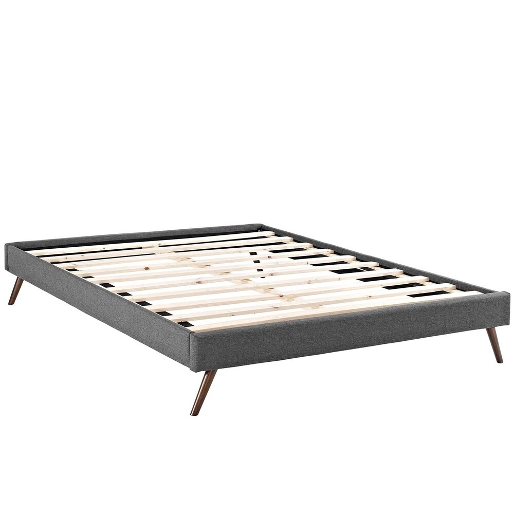 Loryn Upholstered Full Platform Bed Frame With Wood Slat Support