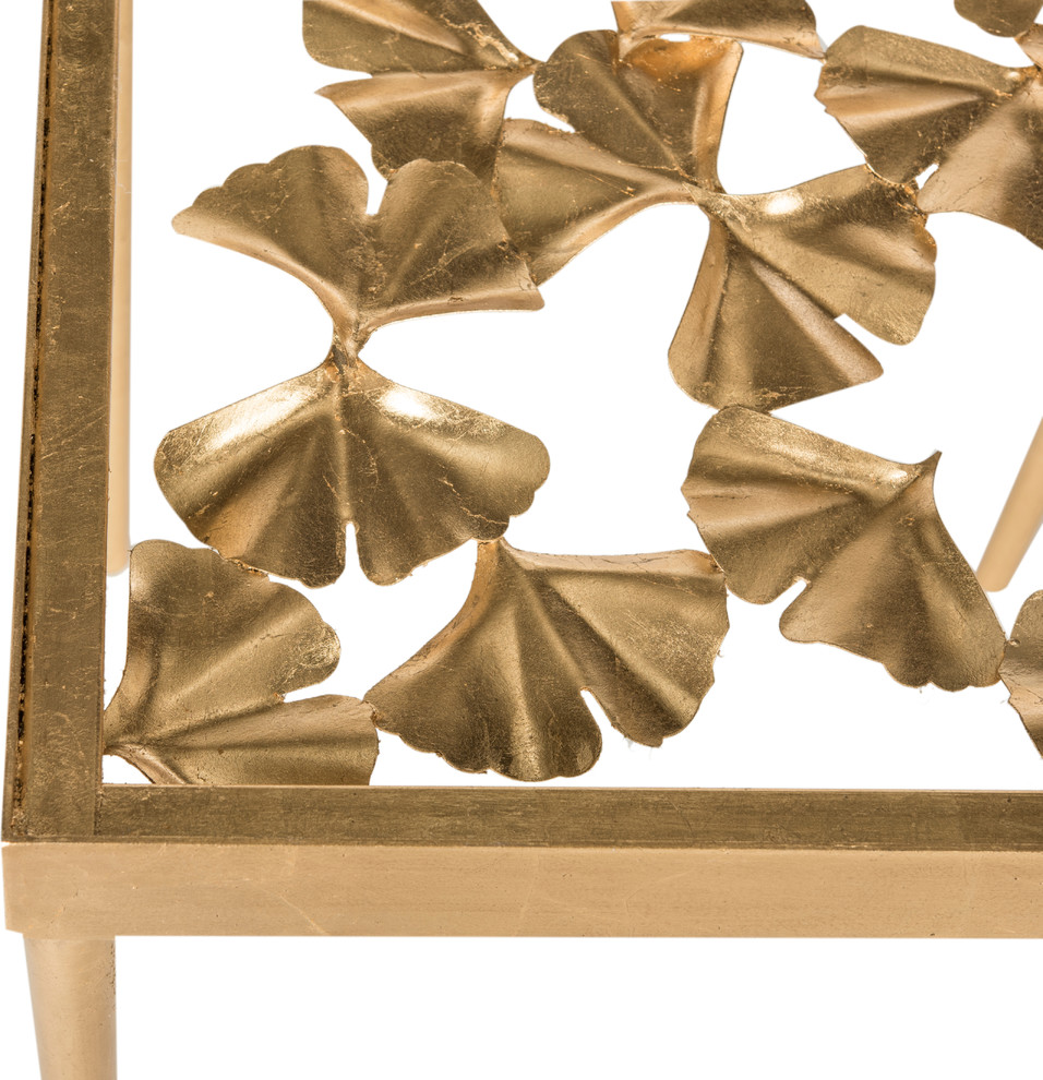 Safavieh Otto Ginko Leaf Side Table   Contemporary   Side Tables And End Tables   by BisonOffice  Houzz