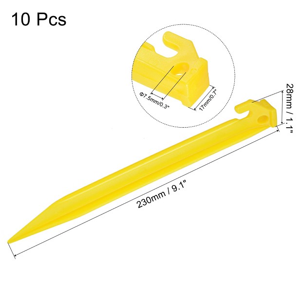 Unique Bargains Tent Stakes Plastic Lightweight With Hook For Camping