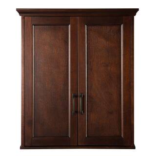 Home Decorators Collection Ashburn 23-12 in. W Bathroom Storage Wall Cabinet in Mahogany ASGW2327