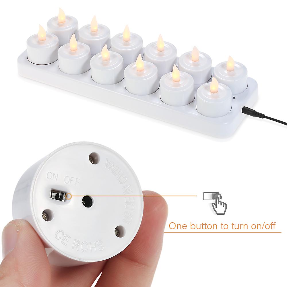 12 Pcs Led Candles，12 Pcs Frosted Cups， Charging Base， Ac Adapter， User Manual(english)