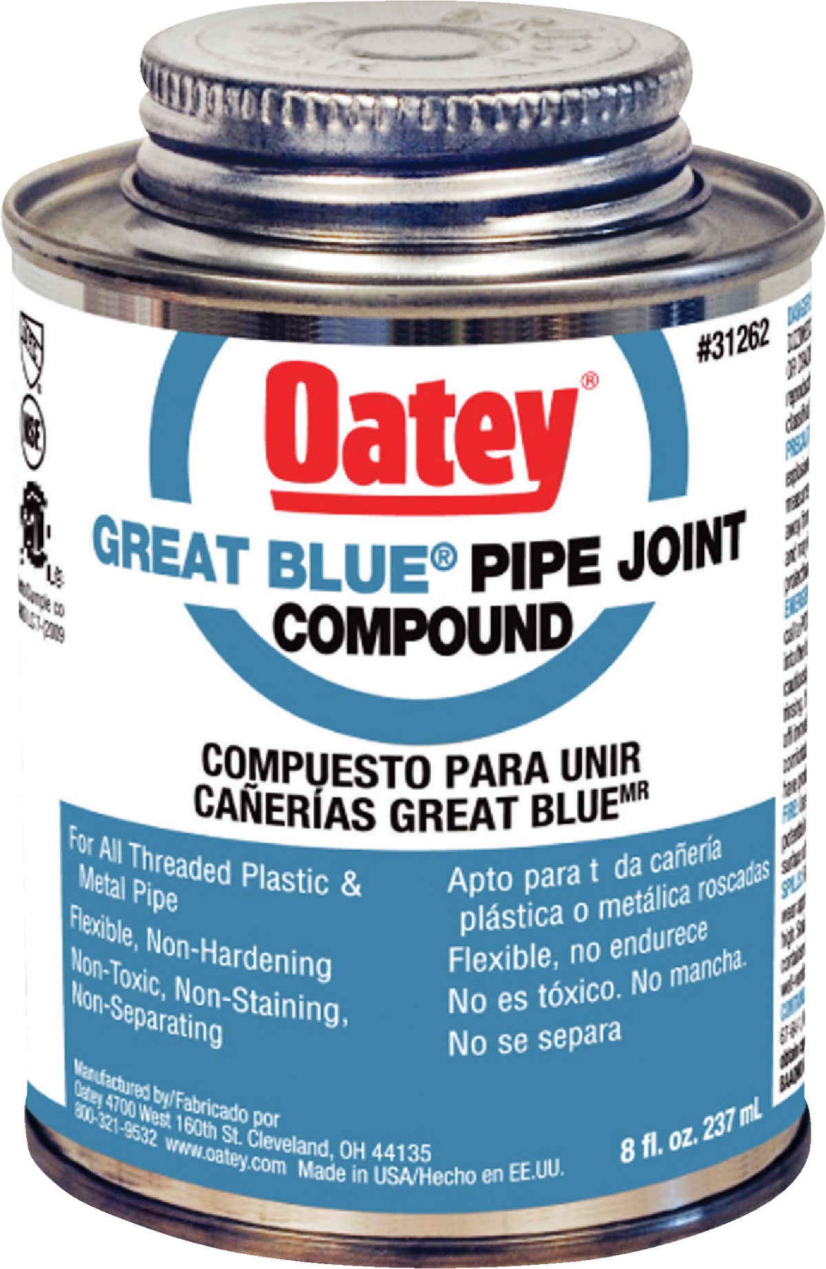 Oatey Great Blue Pipe Compound 8 Fl. Oz. Blue