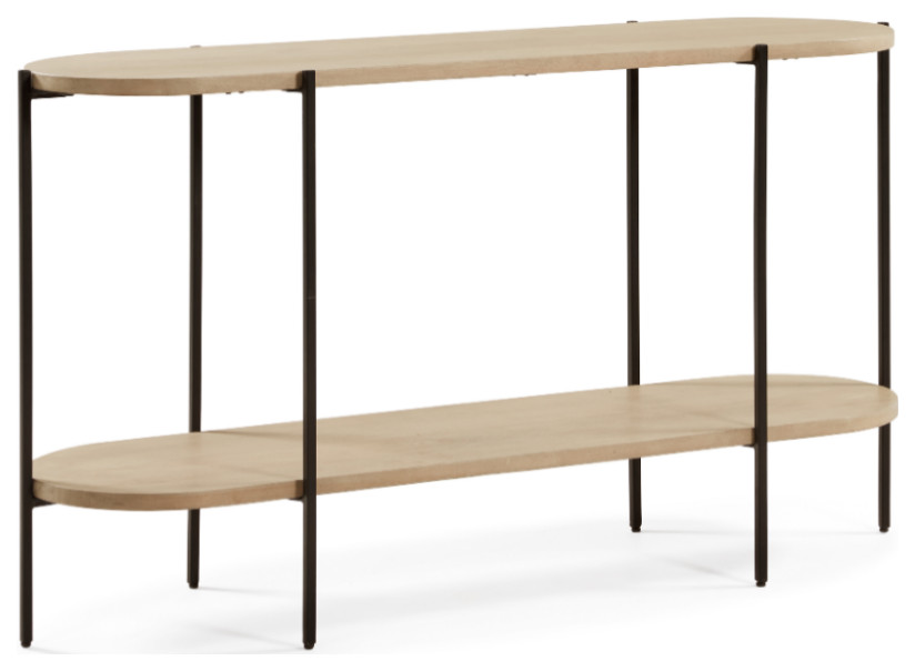 Mango Wooden Console Table  La Forma Palmia   Industrial   Console Tables   by Oroa   Distinctive Furniture  Houzz