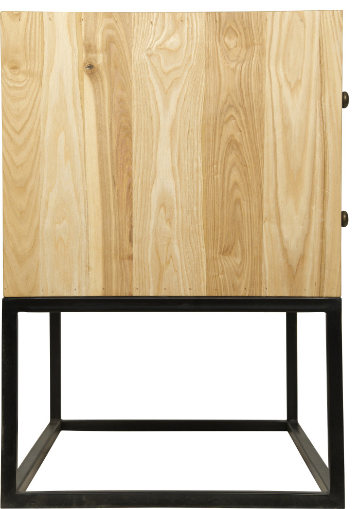 Downtown Wood Side Table   Industrial   Side Tables And End Tables   by HedgeApple  Houzz