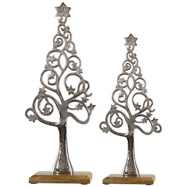 Starry Trees Metal Christmas Decorations