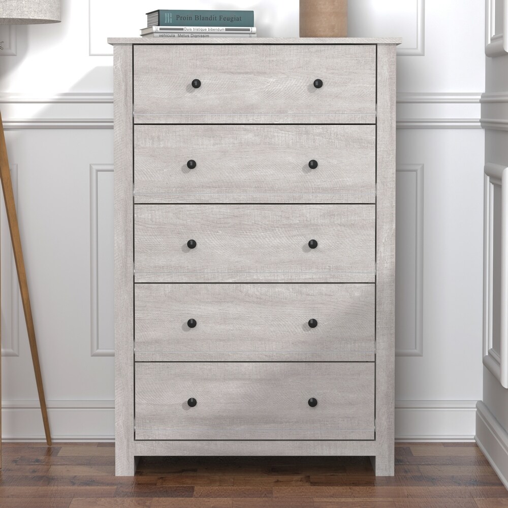 Genoa 5 Drawer Chest of Drawer (46.2 in. H x 17.1 in. W x 30.4 in. D)