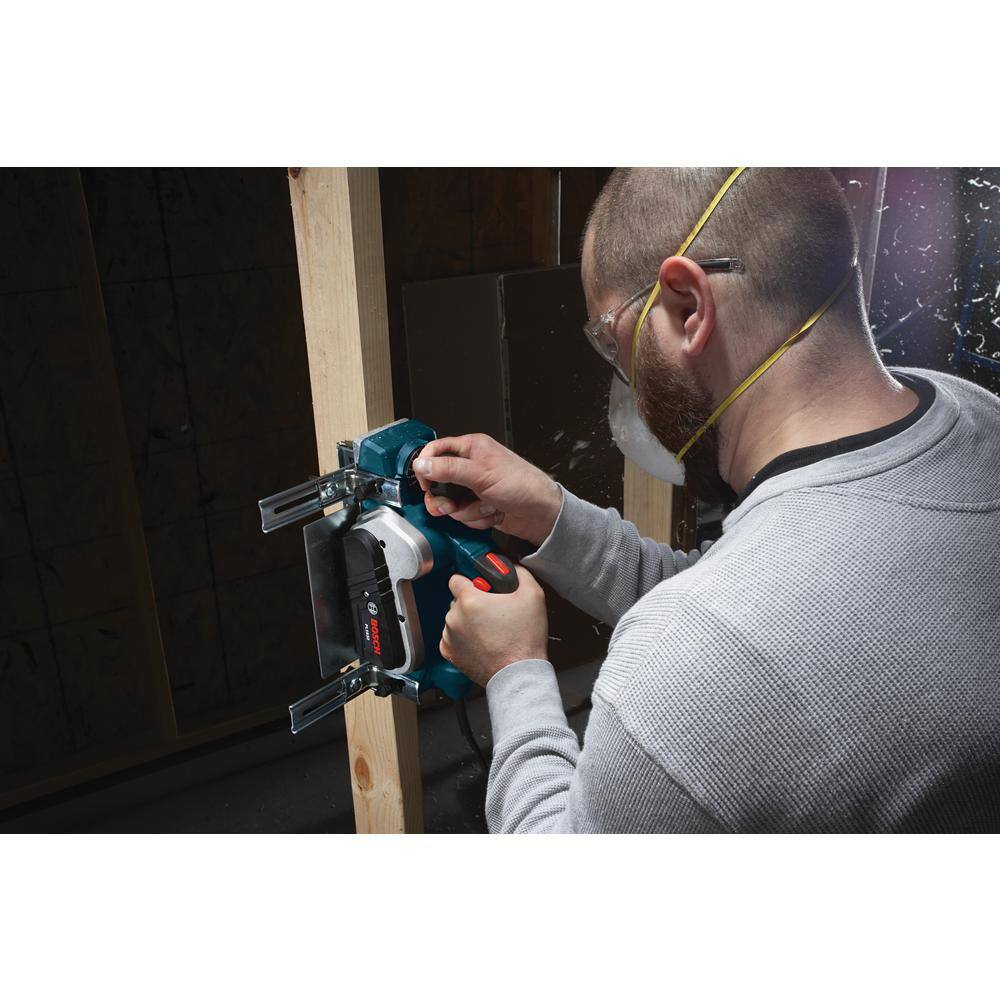 Bosch 6.5 A 3-14in. Corded Planer Kit with Reversible Carbide Blade+3-14 in.Tungsten Carbide Woodrazor Planer Blades(2-Pack) PL1632+PA1202