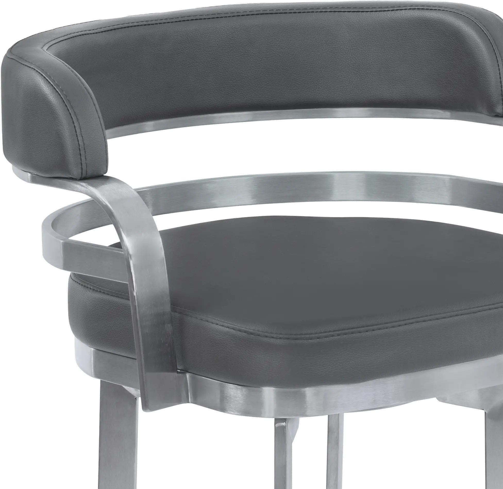 Prinz Gray Swivel Bar Stool