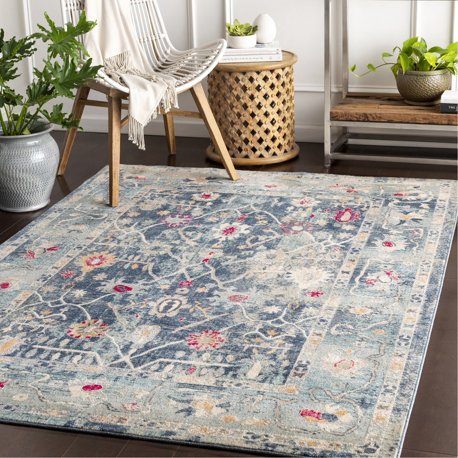 Bohemian Rug in Navy & Charcoal