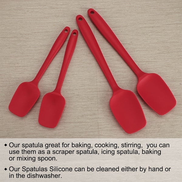 4 Pcs Silicone Heat Resistant Non-scratch Turners Non Sticky Spatula