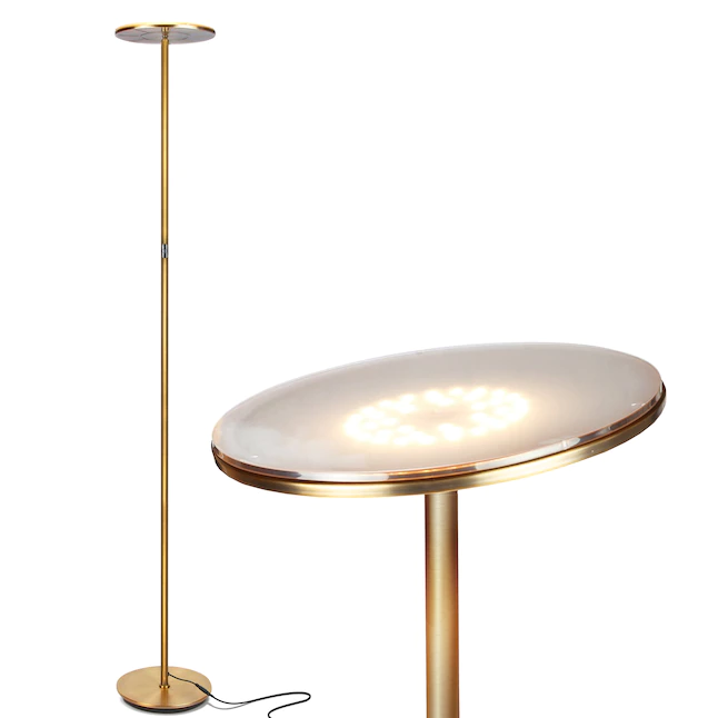 Brightech 63-in Antique Brass Torchiere Floor Lamp