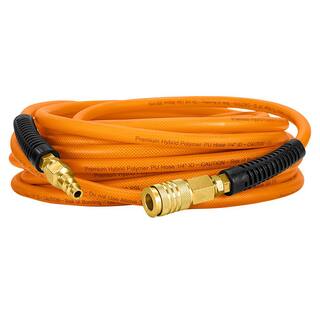 Freeman 14 in. x 100 ft. PU Polymer Hybrid Air Hose with NPT Fittings PPH100WF