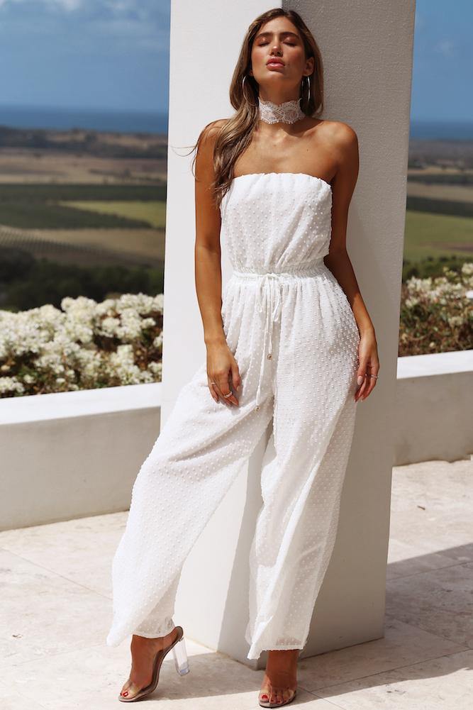 Kickstart The Weekend Jumpsuit White