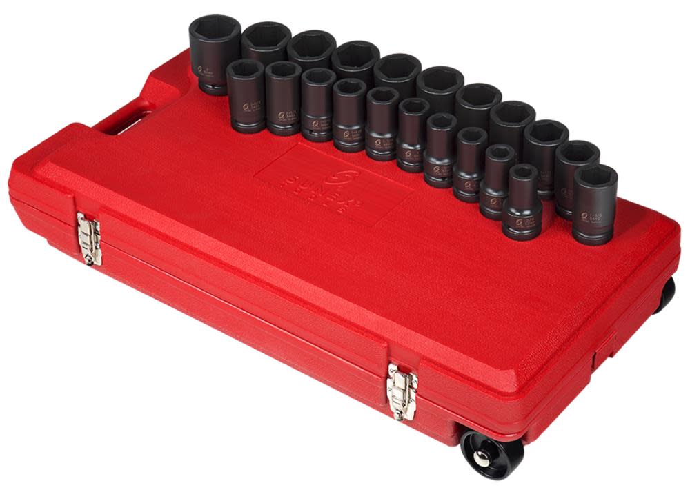 1 In. Drive SAE Deep Impact Socket Set 21 pc. ;