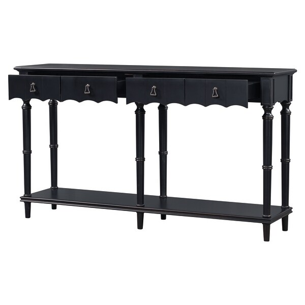 Console Table for Hallway Living Room Bedroom with 4 Drawers and 1 Shelf