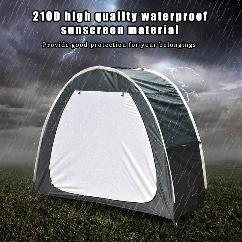 Bike Tent Waterproof 210D Oxford Fabric Outdoor Bicycle Cover Shelter with Window Design Bike Storage Tent for Home Garden