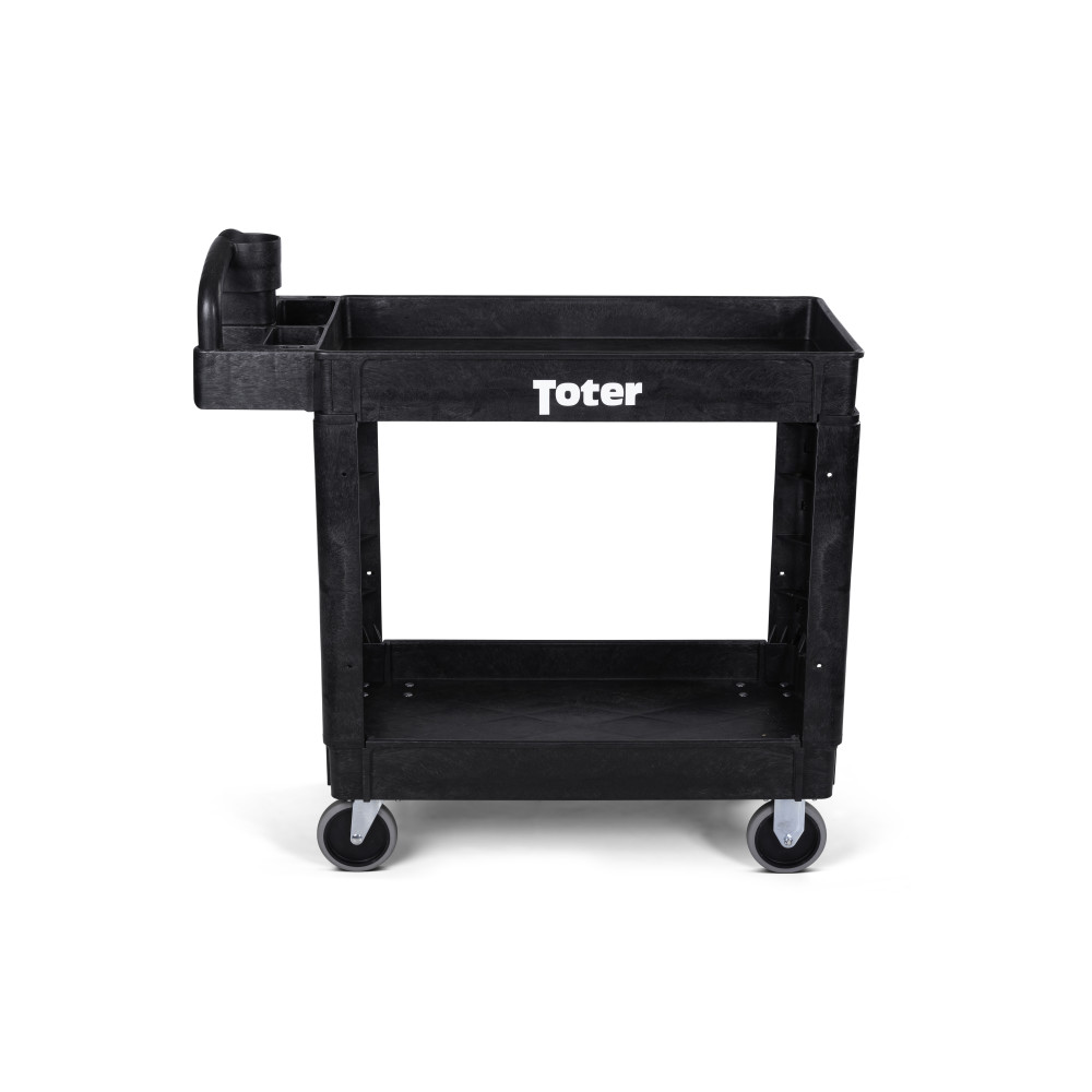 Toter Material Handling Utility Cart with Lipped Top and Ergo Handle ;