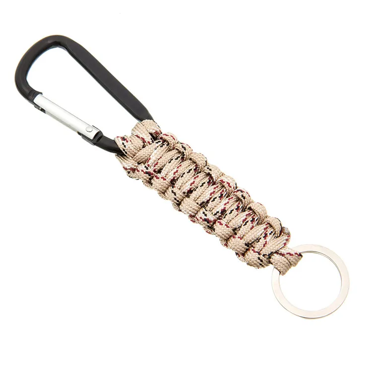 Custom Braided Tactical Paracord Keychain with Carabiner for Keys Camping And Hiking