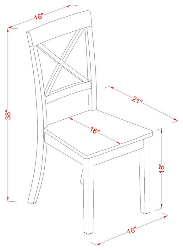 East West Furniture Boston 12 quotLeather Dining Chairs in Linen White (Set of 2)   Transitional   Dining Chairs   by Homesquare  Houzz