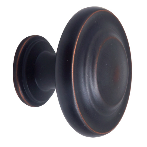 Amerock TPK1586ORB Oil Rubbed Bronze Inspirations Style Solid Oversized Round Cabinet Knob 1-5/16 Diameter For Kitchen And Cabinet Hardware - pack of 10