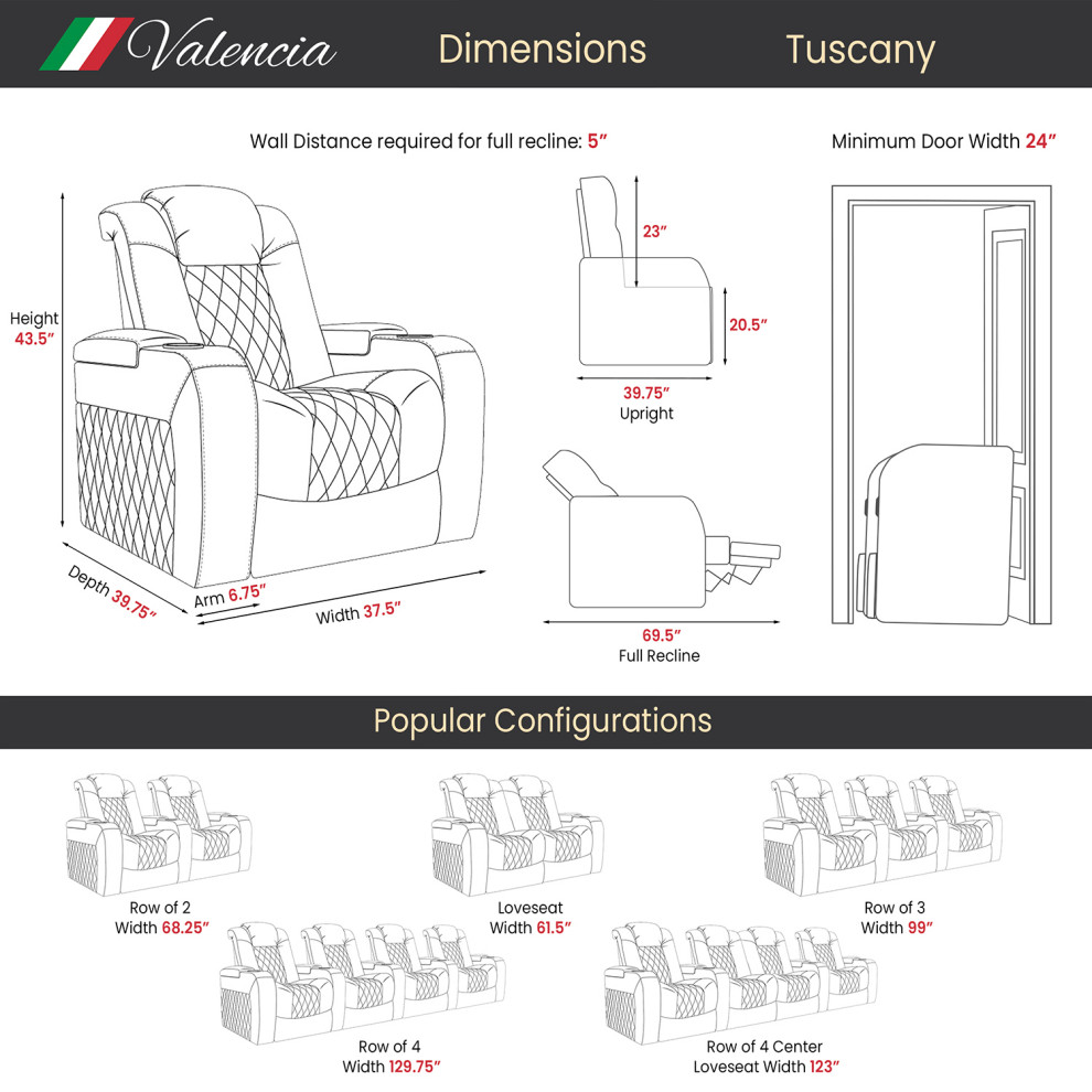 Tuscany Leather Home Theater Seating   Modern   Theater Seating   by E VISION INTL INC.  Houzz