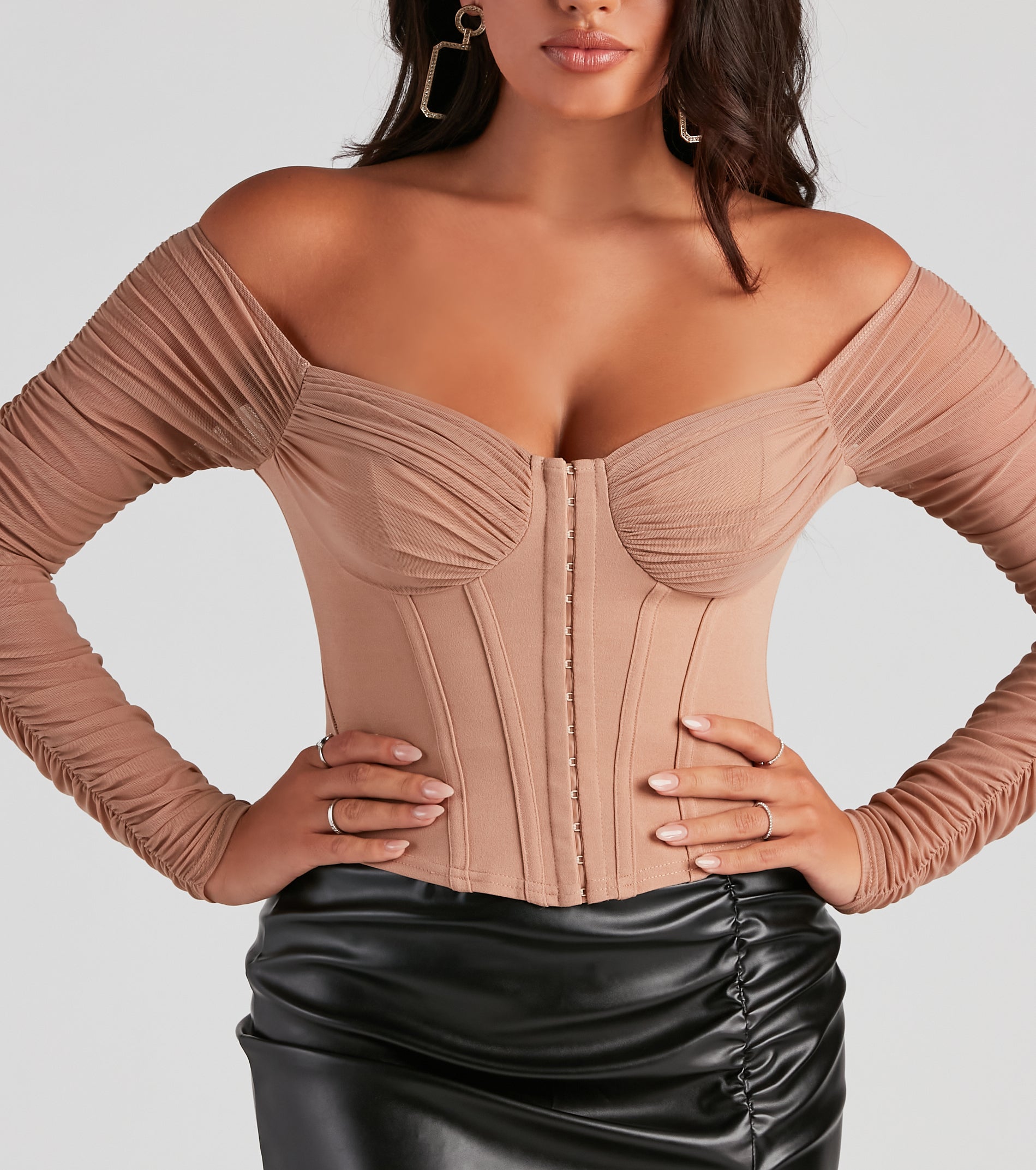 Ruched Moment Cropped Bustier