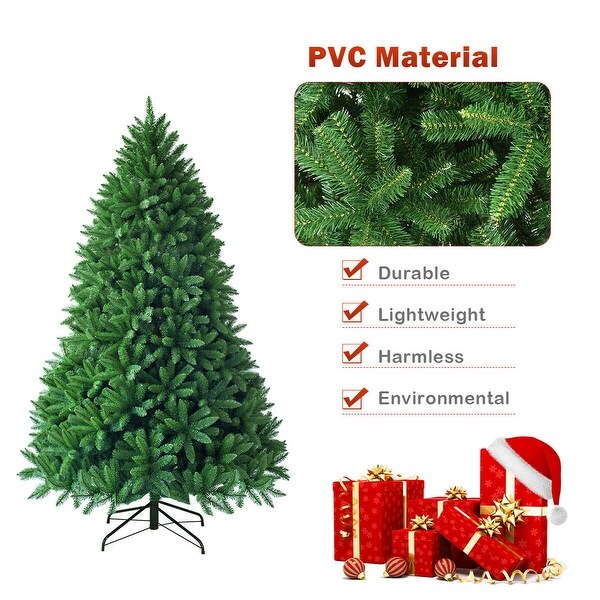 Gymax 5ft 600 Hinged Tips Artificial Christmas Fir Tree Patio Home