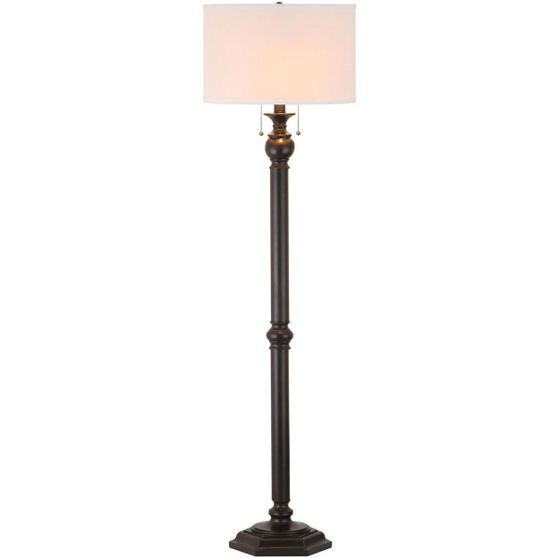 Jessie 58 75 Inch H Floor Lamp Oil Rubbed Bronze black Safavieh