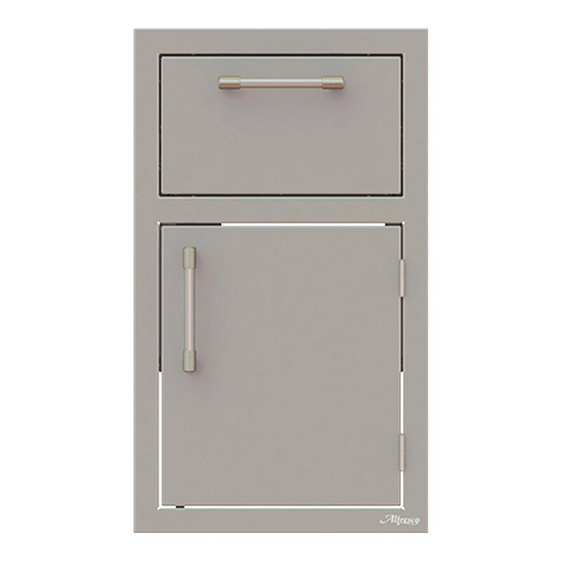 Alfresco 17-Inch Stainless Steel Right-Hinged Soft-Close Door and Drawer Combo