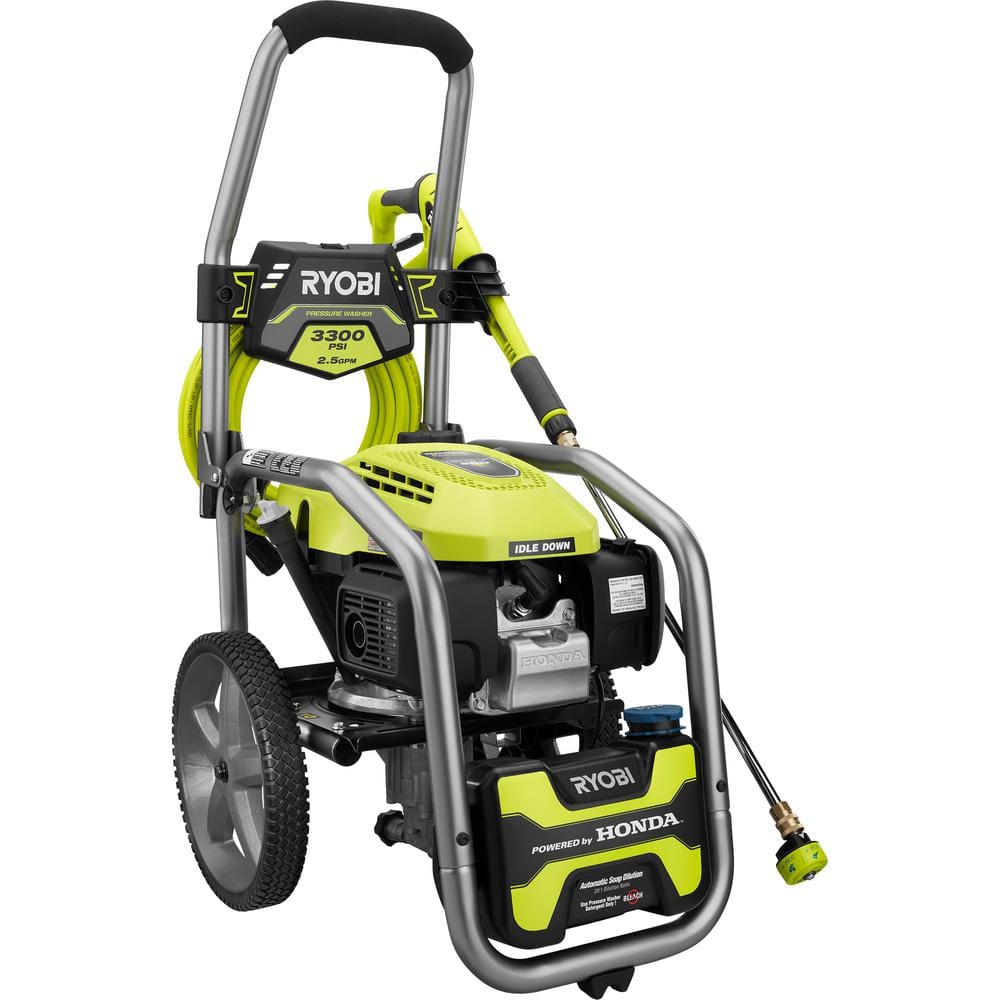 RYOBI 3300 PSI 2.5 GPM Cold Water Gas Pressure Washer with Honda GCV200 Engine RY803325