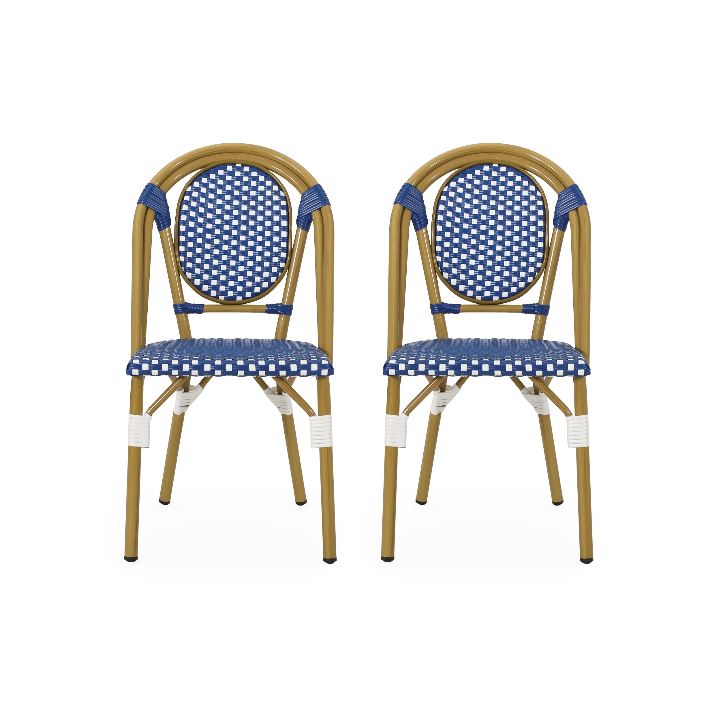 Kazaria Outdoor French Bistro Chairs (Set of 2)