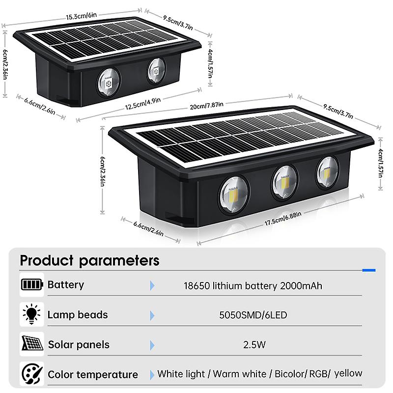 Decorative Solar Wall Lights Auto On/off Solar Garden Step Stair Lights Ip65 Waterproof Rgb White/warm White Outdoor Solar Light