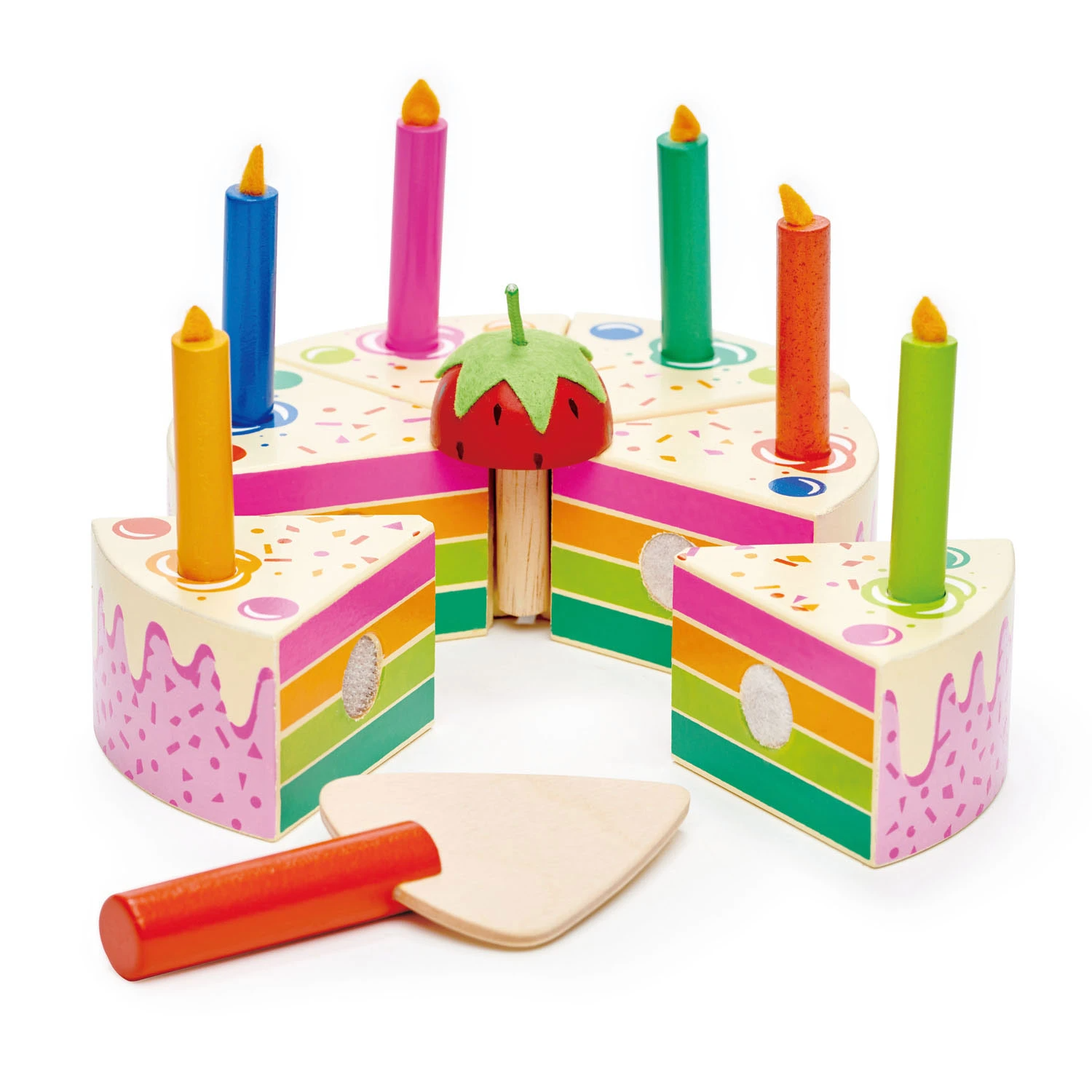 Rainbow Birthday Cake - Wooden Toy Set by Tender Leaf Toys