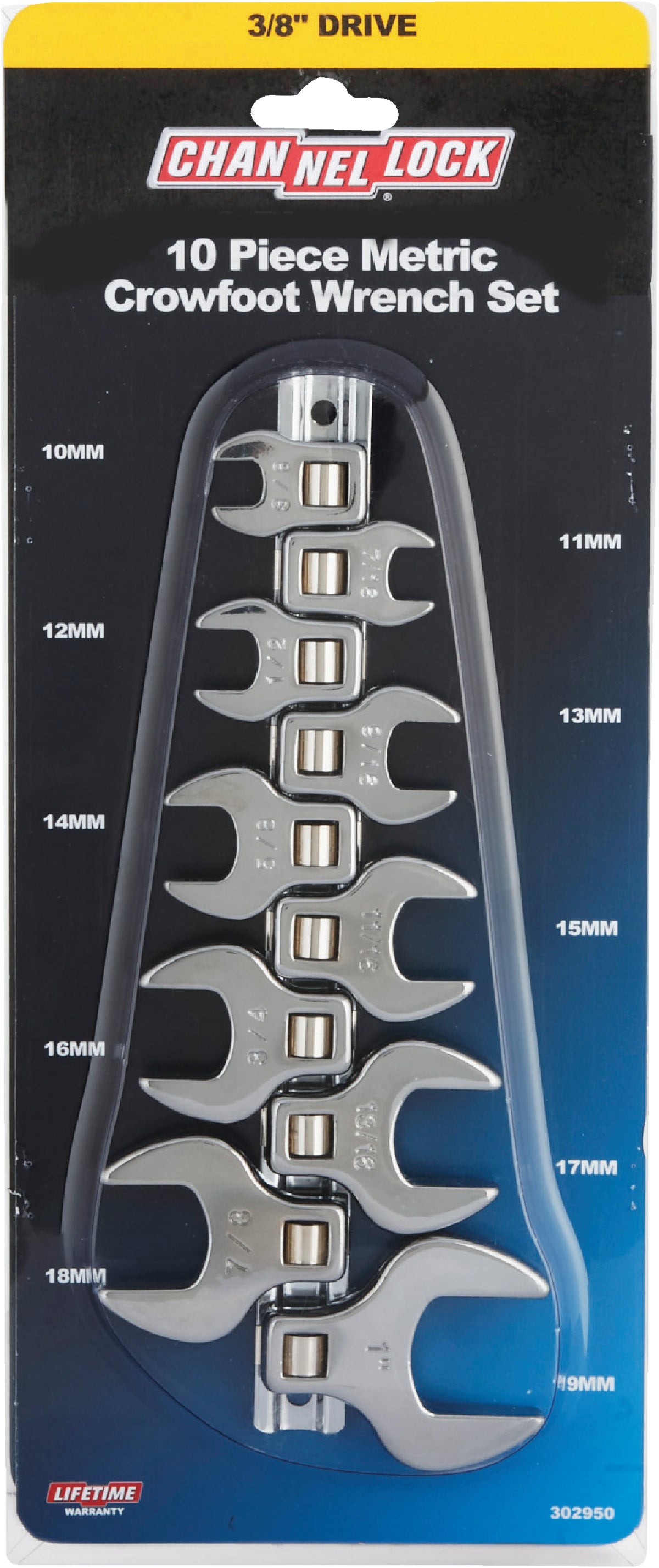 Channellock 10-Piece Metric Crowfoot Wrench Set