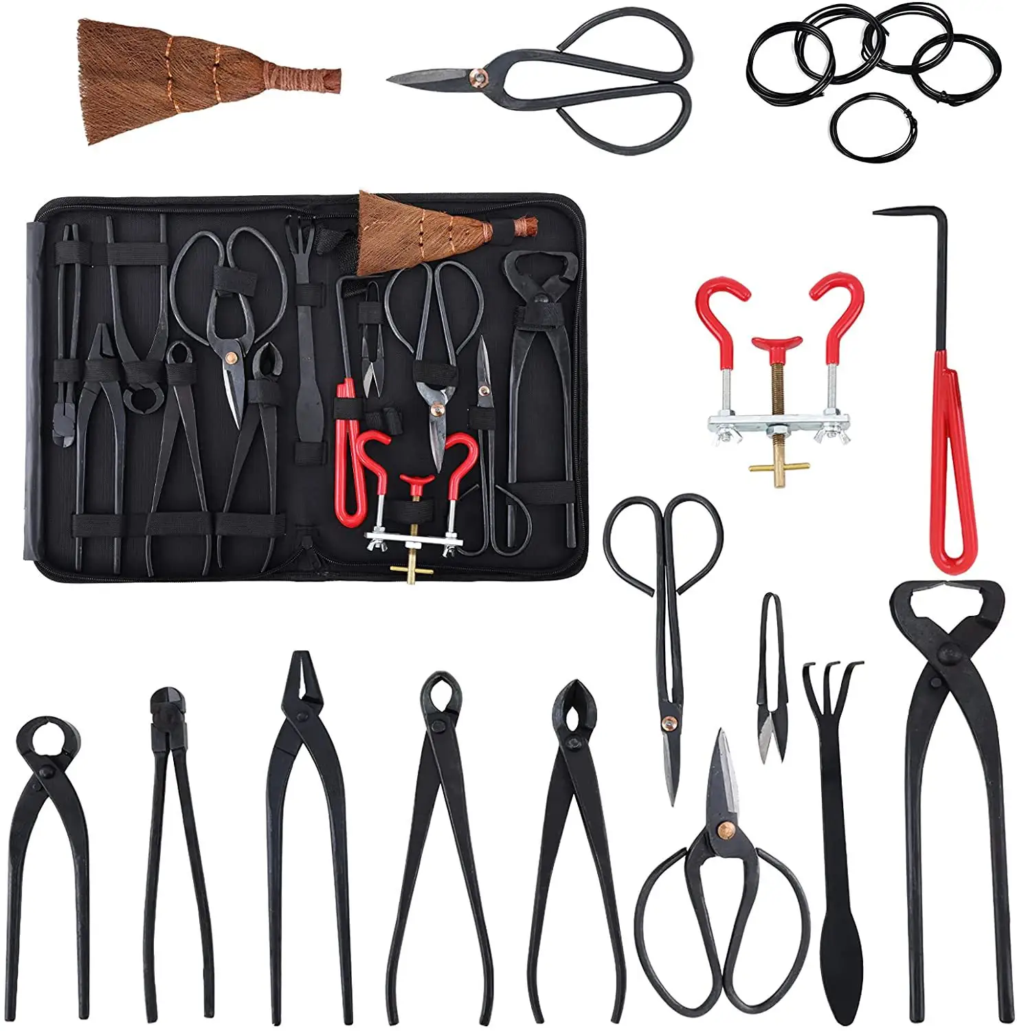 Carbon Steel Scissor Cutter Shear Set Gardening Plant Tools Bonsai Tools and Supplies Indoor Garden Tree Shears Kit