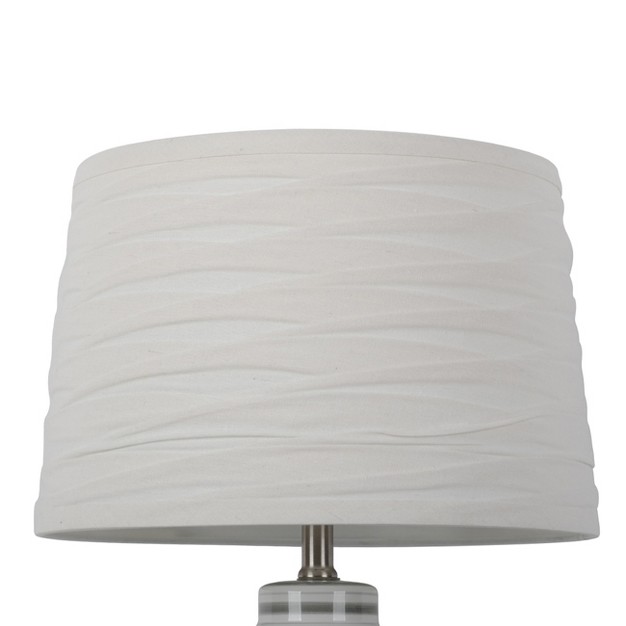 Linen Overlay Modified Drum Large Lamp Shade Ivory