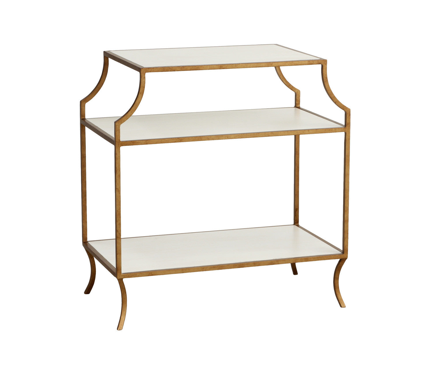 Milla Side Table w/ Wood Shelves in Various Finishes