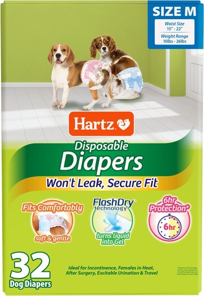 Hartz Disposable Male and Female Dog Diapers