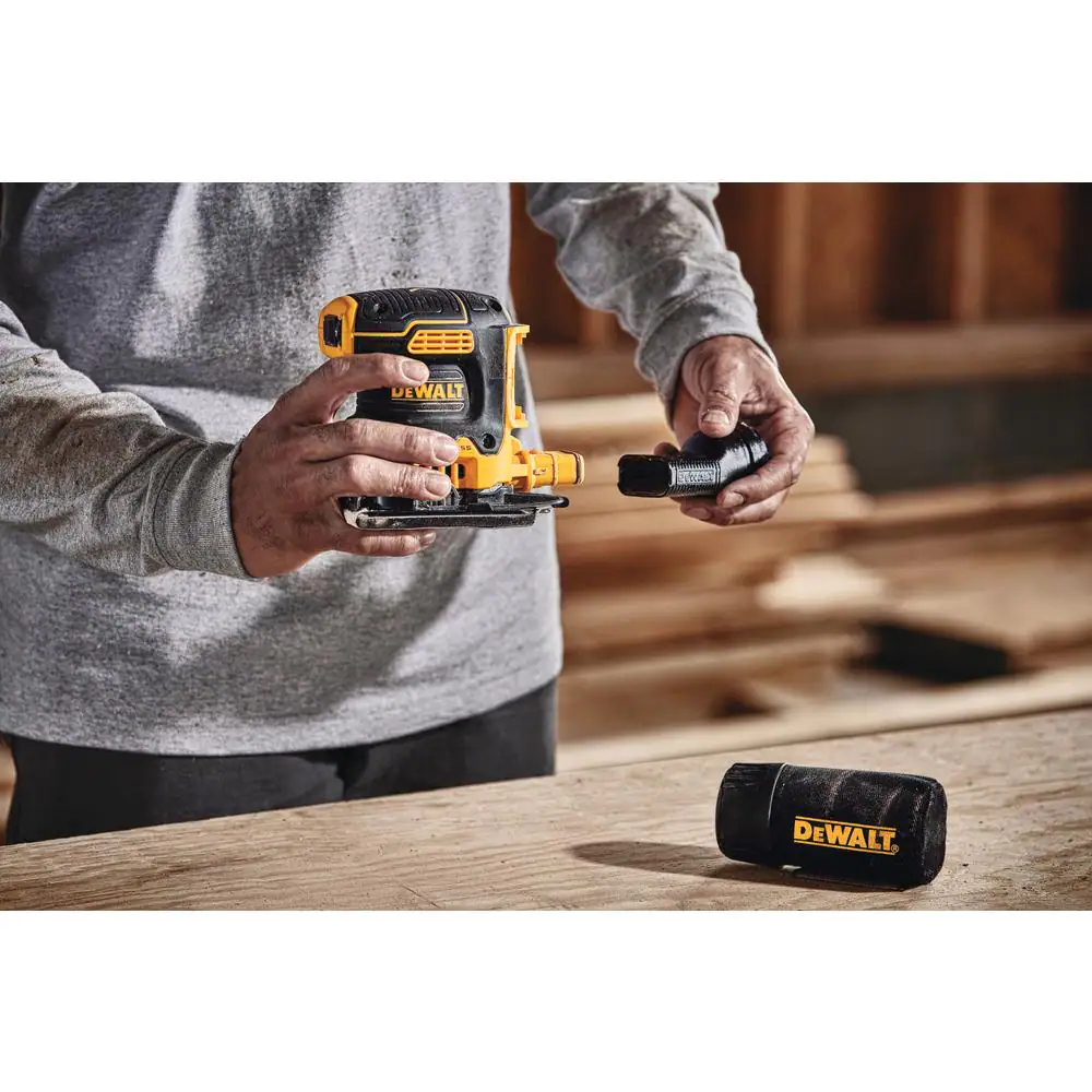 DEWALT DCW200P1 20-Volt MAX XR Cordless Brushless 1/4 Sheet Variable Speed Sander with (1) 20-Volt Battery 5.0Ah and Charger