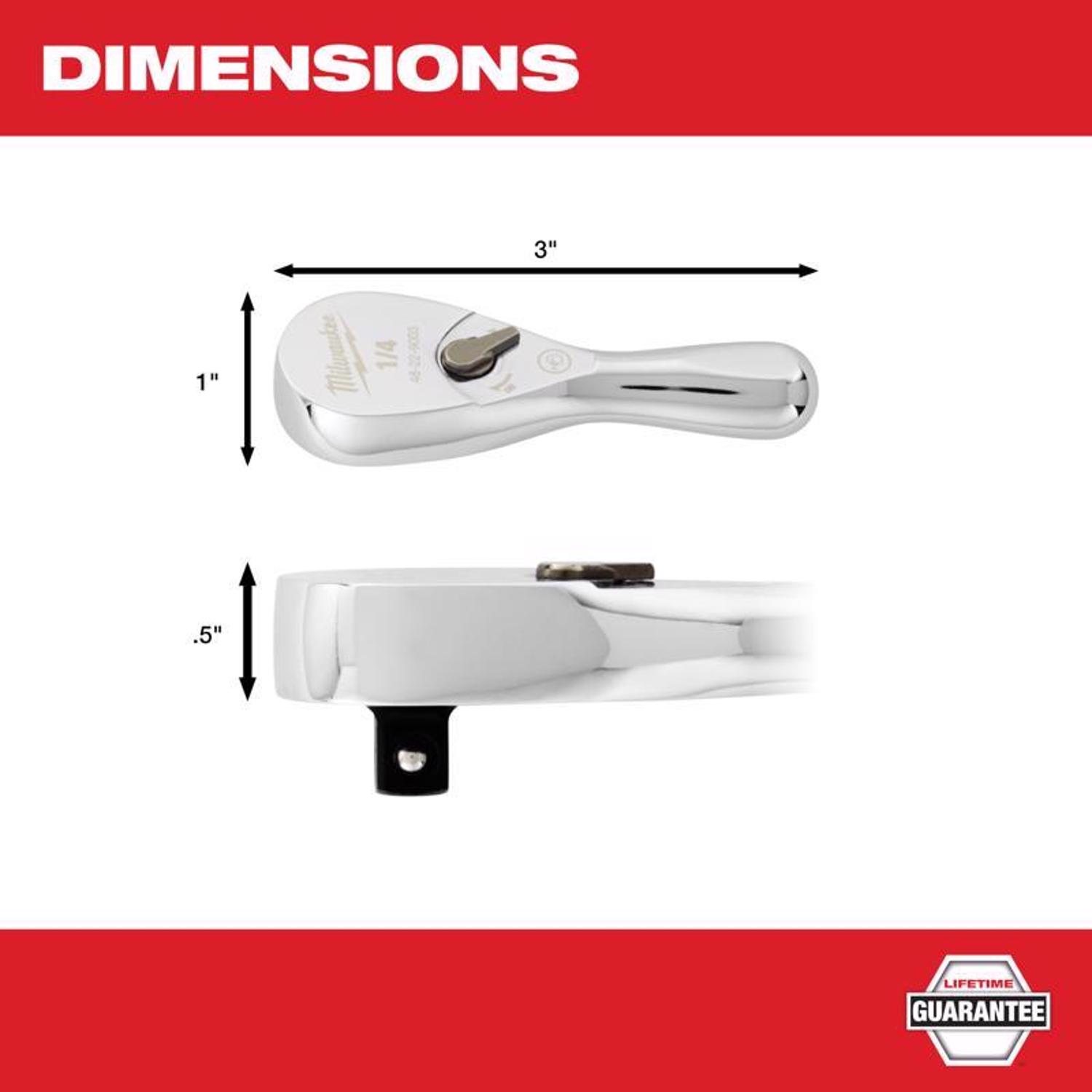 MW 1/4 in. drive SAE Ratchet 90 teeth