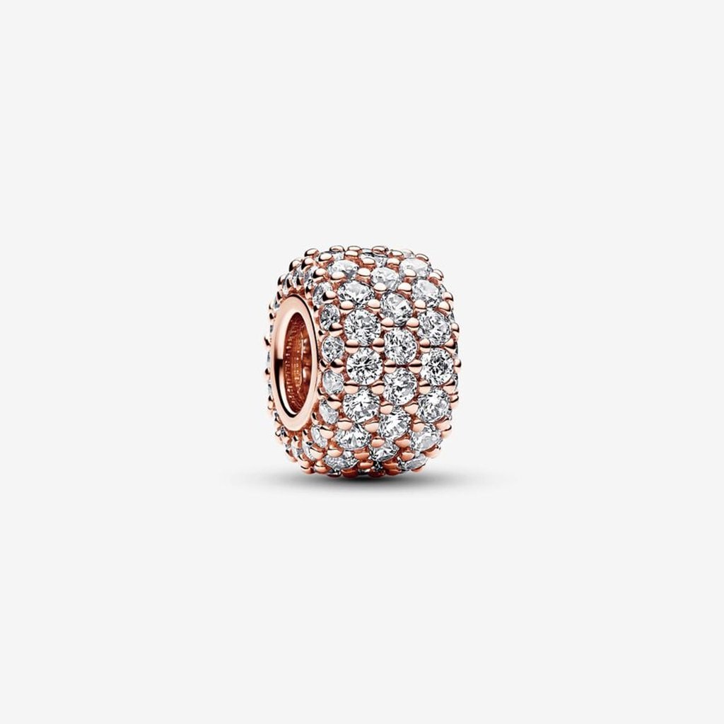 PANDORA  Sparkling Pavé Triple-row Charm