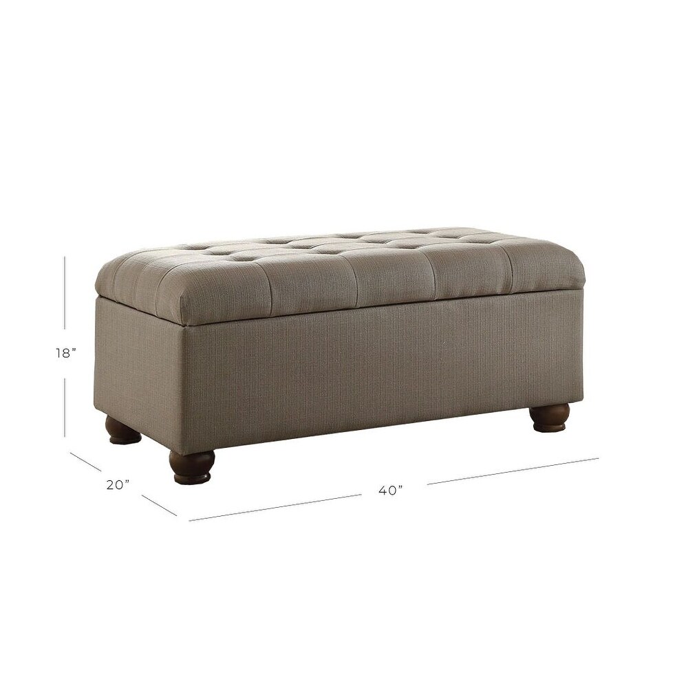 Copper Grove Sororia Grey Tufted Storage Bench