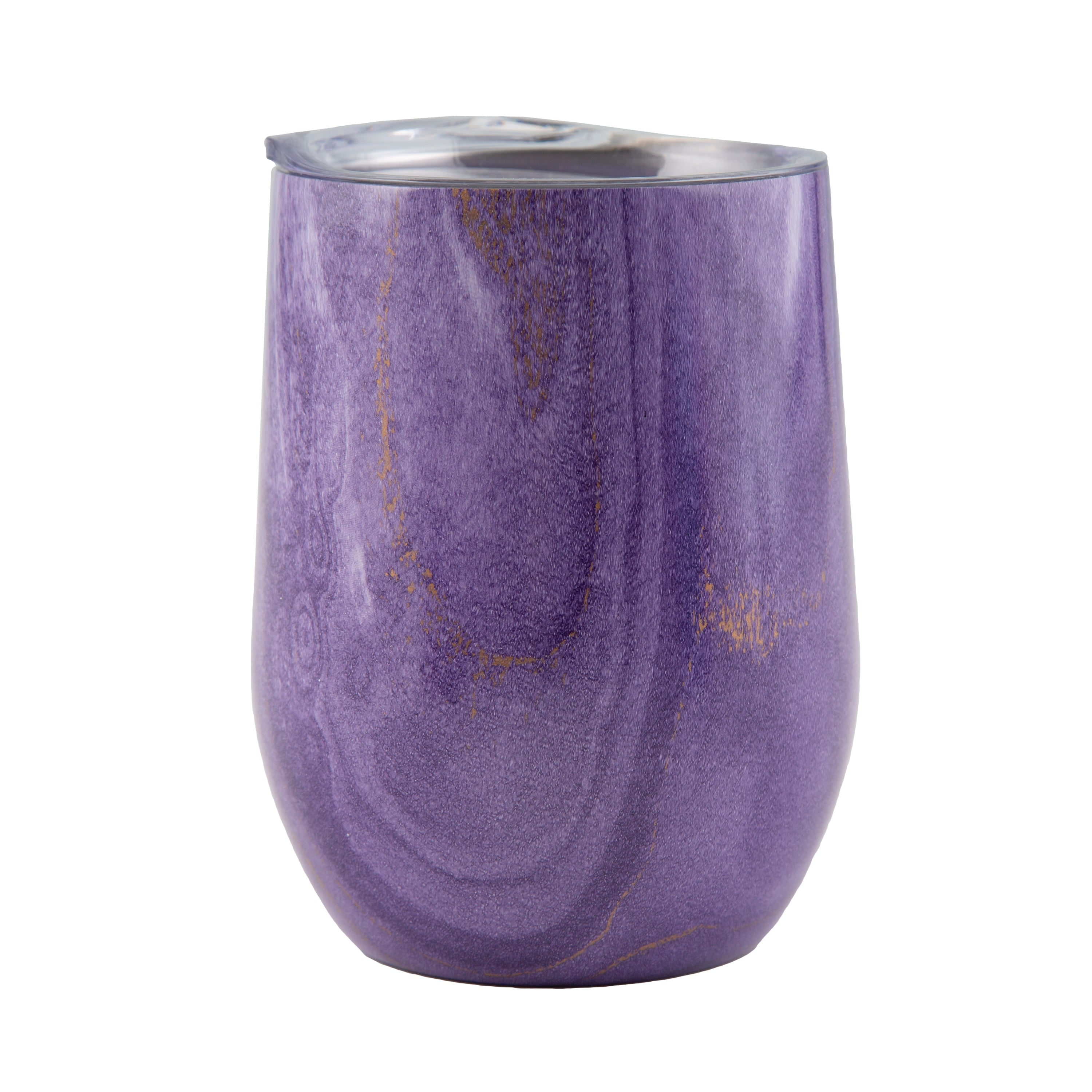 12 Oz Purple Geo Wine Tumblers, Set Of 2