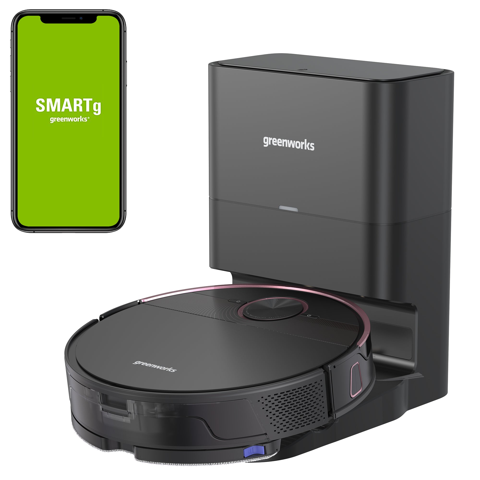 2-in-1 Self Cleaning Robot Vacuum  Mop | Greenworks Tools