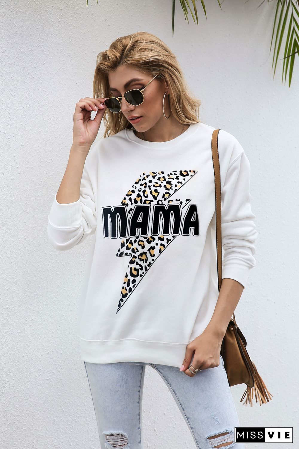 Mama Flash Leopard Graphee Sweatshirts