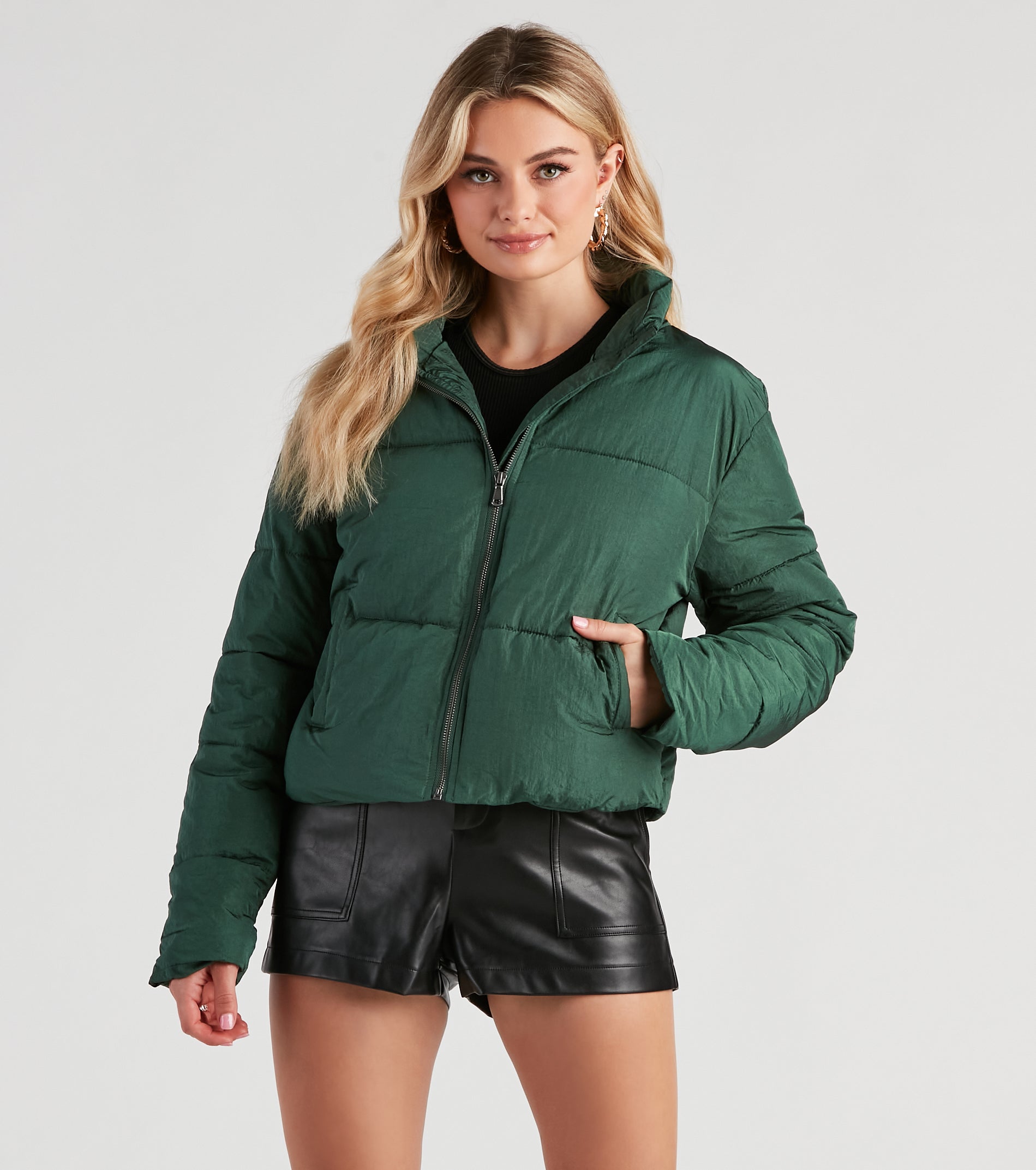 Your Favorite Puffer Crop Jacket