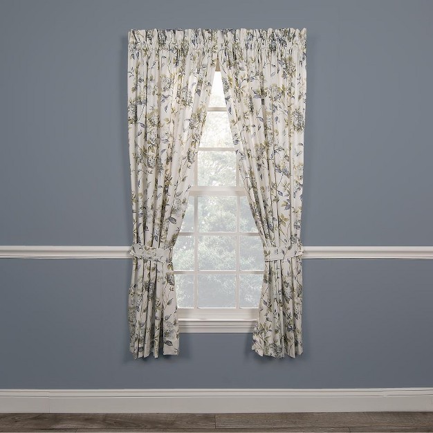 Ellis Curtain Abigail High Quality Design Printed Room Darkening 2 piece Window Rod Pocket Panel 90 X 84 Off white