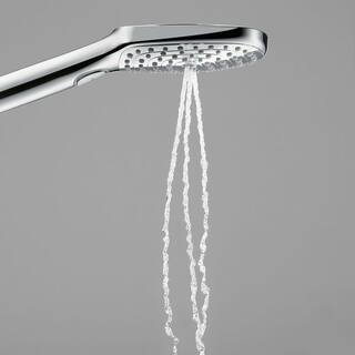 Hansgrohe 3-Spray 5.9 in. Single Wall Mount Handheld Rain Shower Head in Chrome 04520000